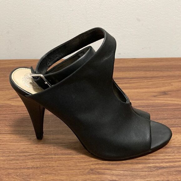 Vince Camuto Kalisi Open Toe Cutout Black Leather Bootie. Size 10 - Picture 2 of 7